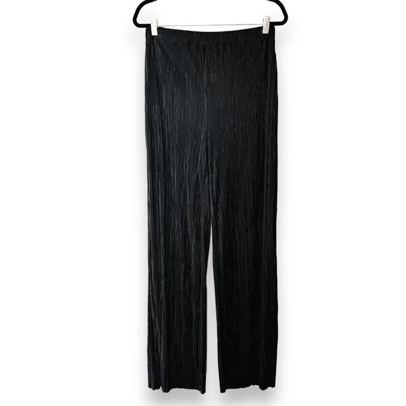 NWT! BooHoo Plisse Floor Sweeping Wide Leg Pants - Picture 5 of 10